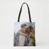 Tote Bag Couple Photo Your Own Two Image Double Side (Devant)