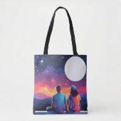 Tote Bag Couple stargazing (Devant)