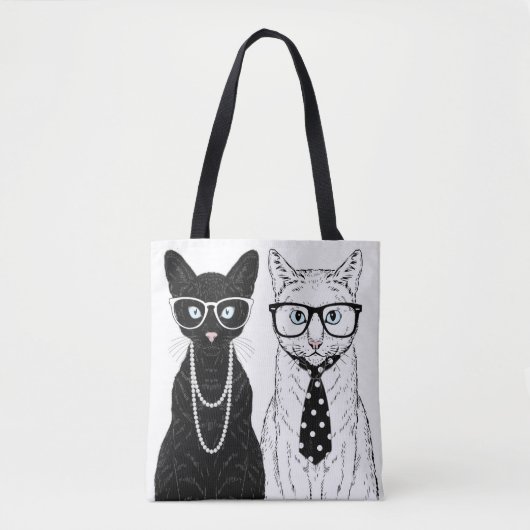 Tote Bag Couples de chat (Devant)