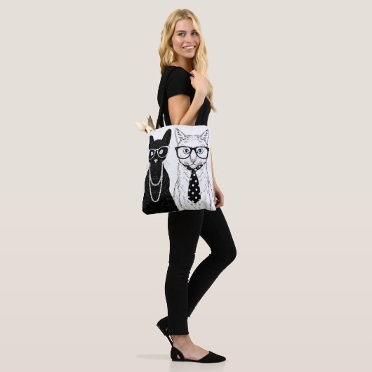 Tote Bag Couples de chat (Sur le modèle)