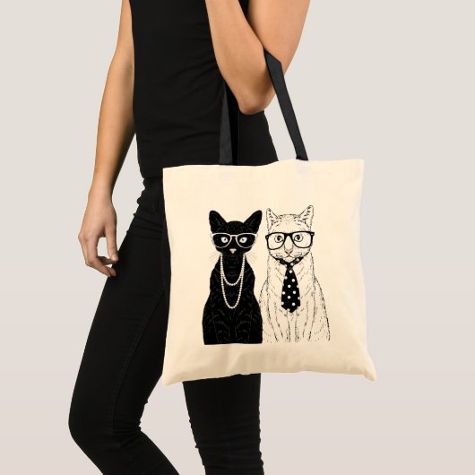 Tote Bag Couples de chat (Devant (produit))