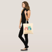 Tote Bag Couples mignons de hibou (Devant (modèle))