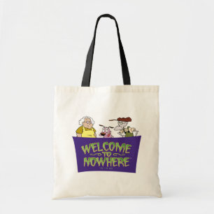 Tote Bag Courage du chien lâché Bienvenue nulle part