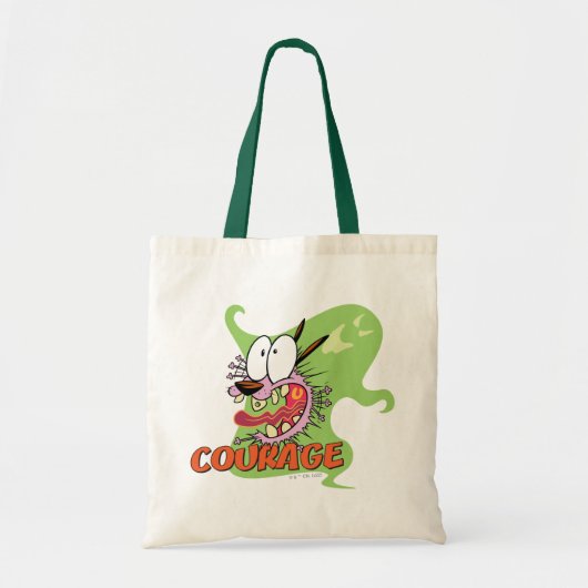 Tote Bag Courage du chien lâché | Graphique fantôme (Devant)