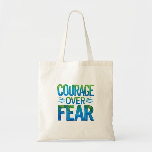 Tote Bag Courage plutôt que la peur (Devant)