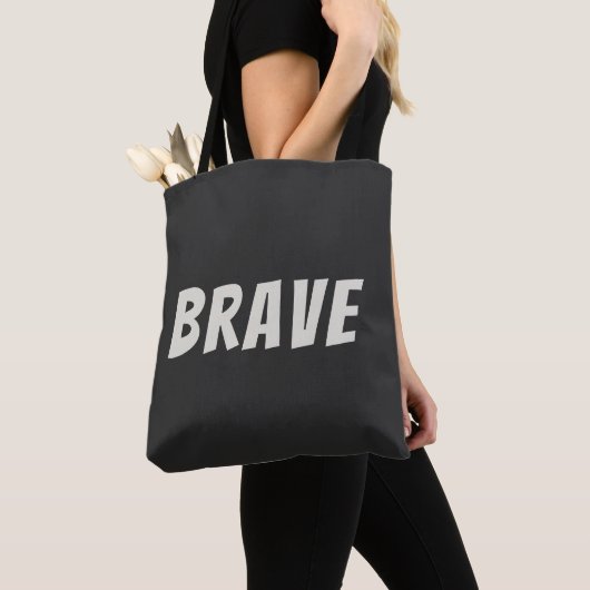 Tote Bag Courageux Motivation Inspiration (De près)