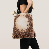 Tote Bag Courbe de grains de café (De près)
