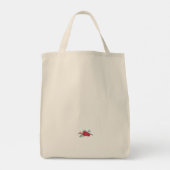 Tote Bag Courbe rouge Poinsettia (Dos)