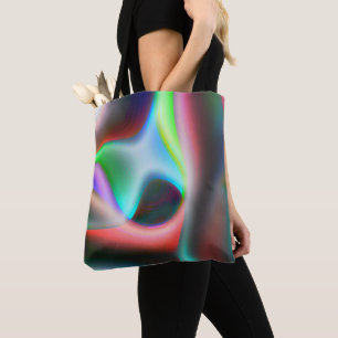 Tote Bag Courbes colorées au style feutré et flou