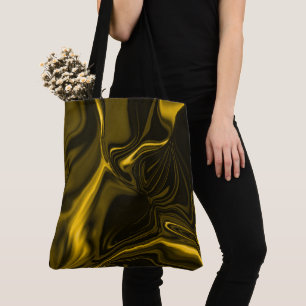 Tote Bag Courbes or ou ondulations, jaune foncé ou foncé...