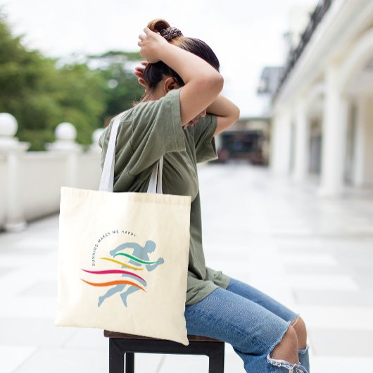 Tote Bag Coureur/athlète de texte personnalisé