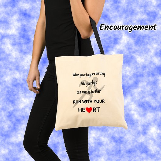Tote Bag Courez avec votre motivation cardiaque