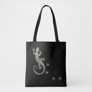 Tote Bag Courir Gecko argent + votre backgr. & idées
