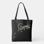 Tote Bag Courir Gecko argent + votre backgr. & idées (Dos)