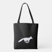 Tote Bag Courir White Fox Silhouette Faune Animaux Sauvage (Dos)