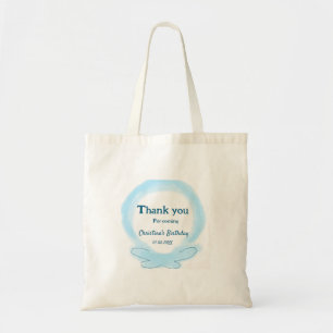 Tote Bag Couronne bleue florale aquarelle merci d'être venu