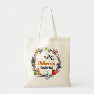 Tote Bag Couronne de crânes effrayants avec yeux de chauves