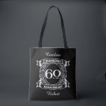 Tote Bag couronne de diamant pour le 60e anniversaire de ma<br><div class="desc">Un design romantique pour célébrer vos 60 ans de mariage. Si vous souhaitez obtenir de l'aide pour personnaliser ce design, veuillez me contacter en utilisant le bouton 'demander au designer' situé juste en dessous de ce texte. Cette couronne pour le soixantième anniversaire de mariage, 60 ans, comporte le texte diamant...</div>