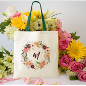 Tote Bag Couronne de fleurs de Bourgogne pour demoiselle d'