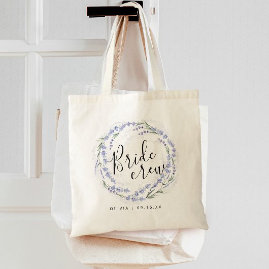 Tote Bag Couronne de fleurs de lavande élégante pour l'équi