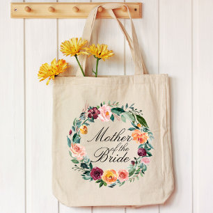 Tote Bag Couronne de fleurs de rose d'automne de mariage de