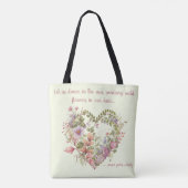 Tote Bag Couronne de fougères et de Fleurs sauvages en form (Dos)