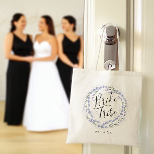 Tote Bag Couronne de lavande à l'aquarelle élégante pour la