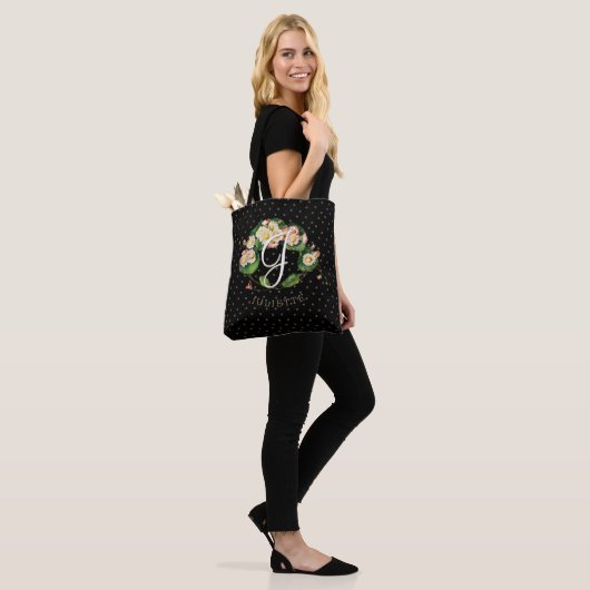 Tote Bag Couronne de marguerites personnalisable Monogramme (Sur le modèle)
