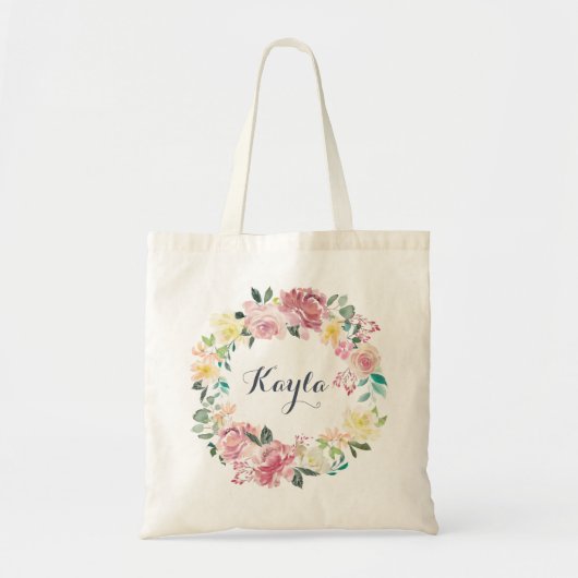 Tote Bag Couronne de mariée demoiselle d'honneur Eucalyptus (Devant)