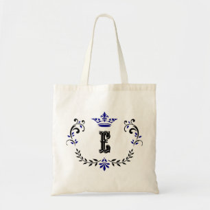 Tote Bag Couronne de monogramme de laurier 'E'