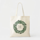 Tote Bag Couronne de monogramme de pin (Devant)