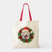 Tote Bag Couronne de Noël Kuvasz (Dos)