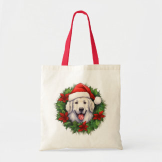 Tote Bag Couronne de Noël Kuvasz