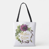 Tote Bag Couronne de pivoine violette Mère du marié ID456 (Dos)