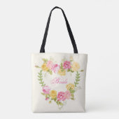 Tote Bag Couronne de Roses colorés (Dos)