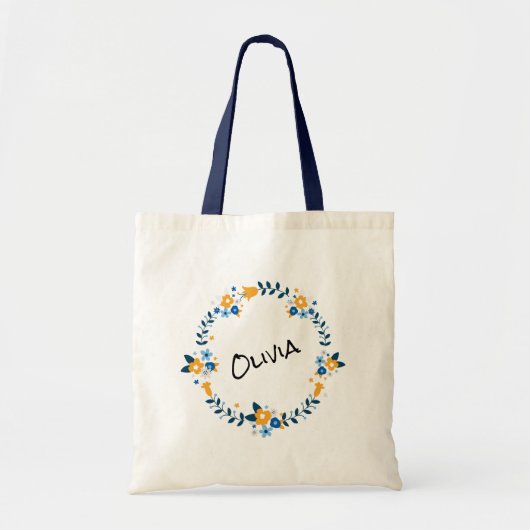 Tote Bag Couronne florale (Devant)