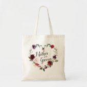 Tote Bag Couronne florale de Bourgogne, mère du marié (Devant)