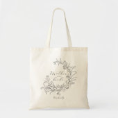 Tote Bag Couronne florale Mère personnalisée de la mariée (Devant)