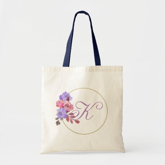 Tote Bag Couronne florale personnalisée (Devant)