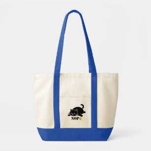 Tote Bag Couronne NOPE Chat Noir Drôle pour les Amateurs de