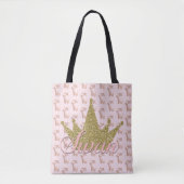 Tote Bag Couronne paillets or Princesse Swan Glam (Devant)
