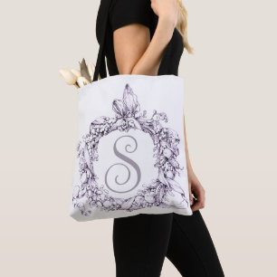 Tote Bag Couronne personnalisée romantique vintage