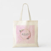 Tote Bag Couronne rose florale (Dos)