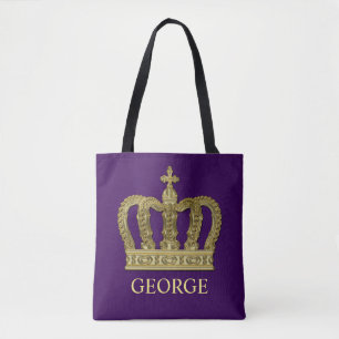 Tote Bag Couronne royale d'or II + votre backgr. et idées