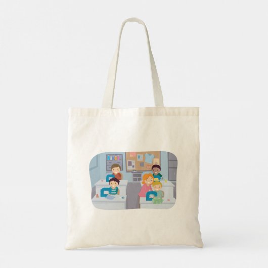Tote Bag Cours de couture pour enfants Fun Crafting et appr (Dos)