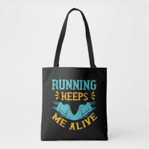 Tote Bag Course à pied - La course à pied me maintient en v