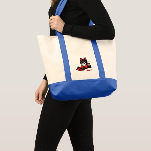 Tote Bag Course automobile de chat (Devant (produit))