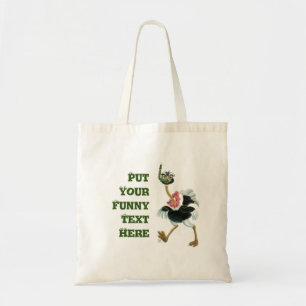 Tote Bag Course d'autruche dans le marais