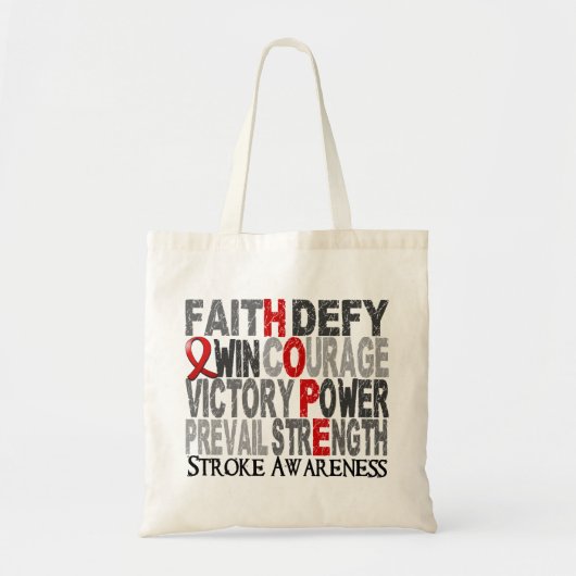 Tote Bag Course de collage de mot d'espoir (Devant)