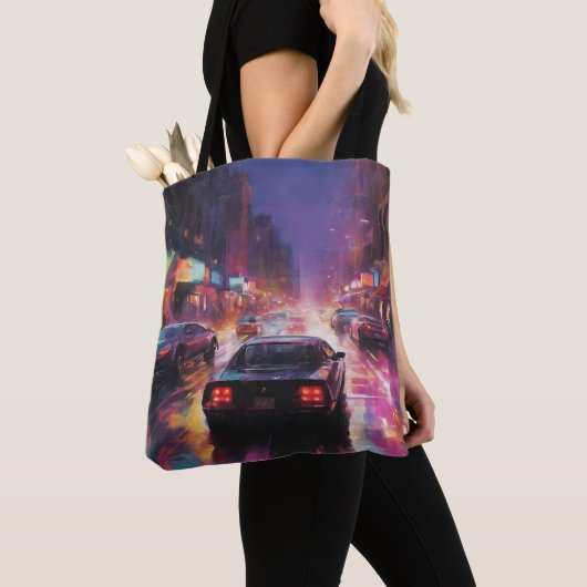 Tote Bag Course dynamique Cityscape (De près)